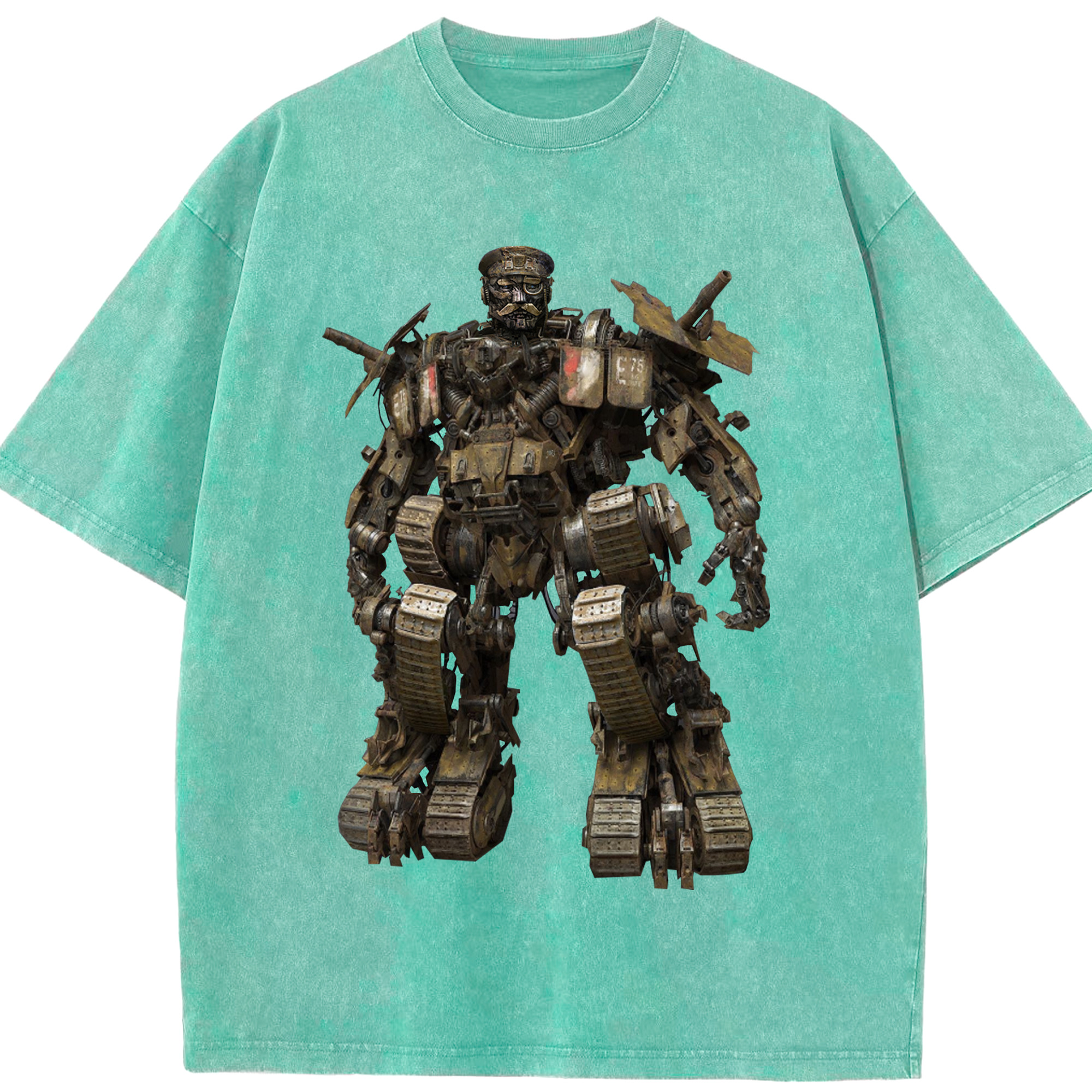 （画像用）  綿100% ヴィンテージ風 半袖Tシャツ（フロントプリント）